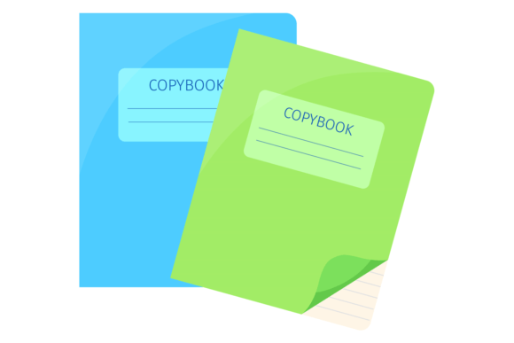 Copybooks Color Icon: School Supply Edu
