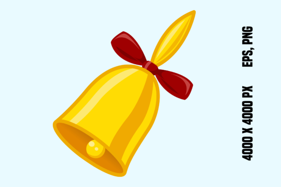 Golden School Bell: Premium Vector for Education Brands