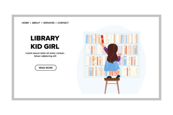 Library Kid Girl Vector: Design & Usage Guide