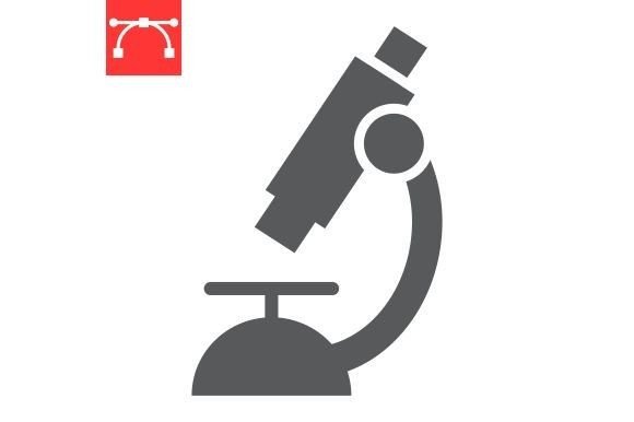 Microscope Glyph Icon: A Visual Tool for Science