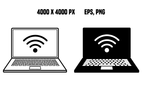 Modern Laptop Icons with Blank Screens: A Versatile Asset for Digital Creators
