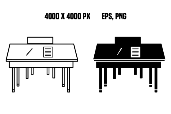 School Desk and Chair Icon Guide